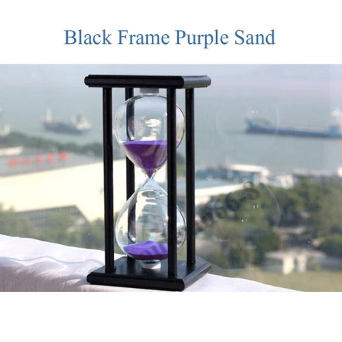 15/30/45/60 Min Holz Glas Sanduhr Sand Timer Uhr Home Office Dekor Geschenke - Bild 10 von 22