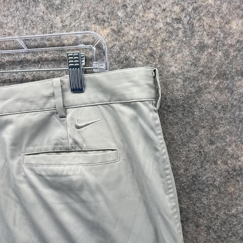 Vtg Nike Golf Pants Men 38x30 Gray Chino Pants Trousers Flat Dri Fit Athletic - Picture 10 of 14