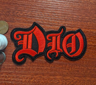 Dio Patch Ronny James Heavy Metal Rock Music Red Embroidered Iron On 2.5x4''