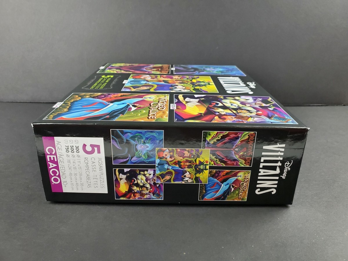 CEACO Disney VILLAINS 5 in 1 Puzzles 300-750 Piece NEW SEALED | eBay