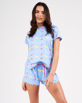 Ladies Blue Sweet Dreams Short Pyjamas