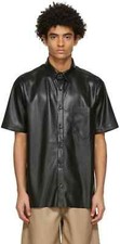 Men Shirt Black Formal Casual 100 Lambskin Leather Party Stylish Real Handmade
