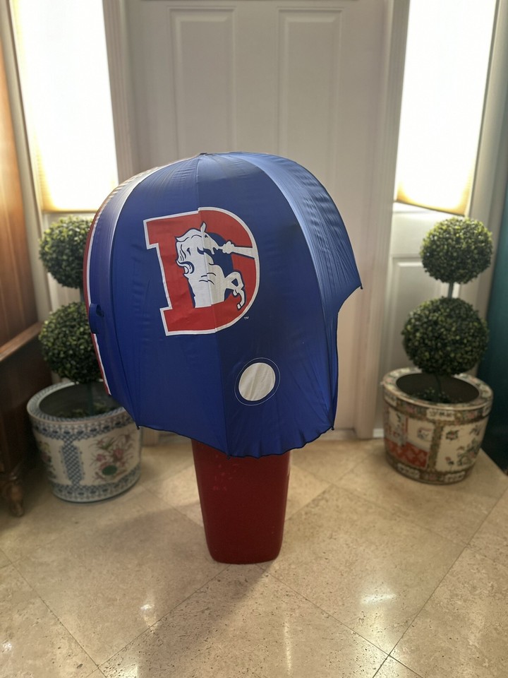👀🔥HTF•NOS NFL Denver Broncos Helmet Umbrella SPORTSBRELLA 1980s👀🔥 eBay