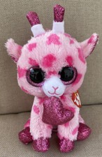 TY Valentine Beanie Boos 6" SWEETUMS the Giraffe Plush Stuffed Animal