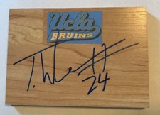 TRAVIS WEAR Signed UCLA BRUINS Basketball Floor Tile NBA Free Shipping LAKERS