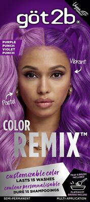 got2b Color Remix Purple Punch Semi Permanent Hair Color Kit 2.2 Fl Oz