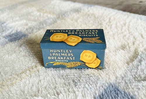 Vintage Huntley & Palmer Breakfast Biscuit Mini Advertising Tin