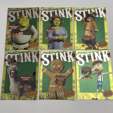 Inkworks Shrek the Third "Scratch & Stink" Chase Card Set SH1-SH6