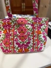VERA BRADLEY PINK Floral(Retired) Tote Bag 15" X 9" X 5" NEVER USED