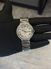Cartier Ballon Bleu Silver Dial on Bracelet 3001 with Box