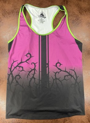 Disney RunDisney Pink Black Thorn Racerback Tank Top Women s 2XL Athletic