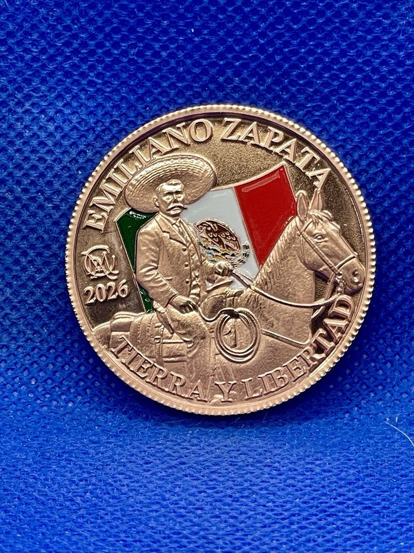 2026 Emiliano Zapata Medal “Tierra Y Libertad” Cooper Plated Clad