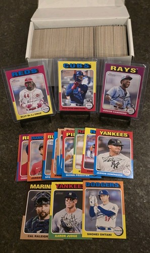 RIESIGES LOT - 297 - Topps Heritage 2024 Baseballkarten - keine doppelten - mit 69 Rookies