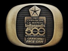 ND07126 VINTAGE 1987  71ST INDIANAPOLIS 500  SPORTS RACING BELT BUCKLE