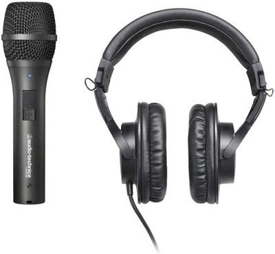 Audio-Technica AT2005USB USB/XLR Microphone/ATH-M20X Headphones/Stand/Cable Pack
