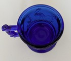Vintage Degenhart Cobalt Blue Child's Bird Glass Cup with Handle — photo 6