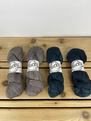 Plucky Knitter Cozy Yarn Lot 4 Skeins - Merino Baby Camel Fishmn Wharf Poppycock