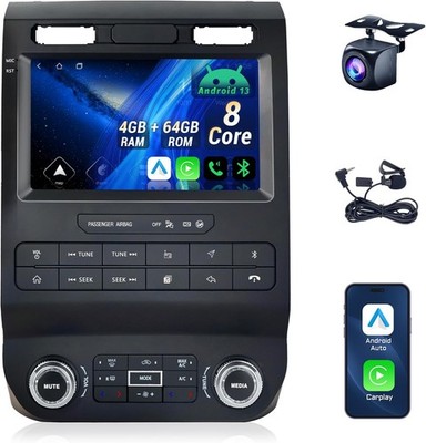 9'' Car Stereo Radio For Ford F150 2018-2021 Android 13 Apple CarPlay GPS 8 Core