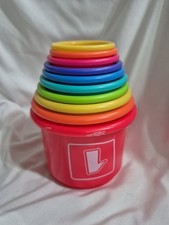 Stacking Cups Baby Toy Educational Cup Stacking Set -10 Pc Stackable Cups with