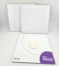 Reusable Dry-Erase M.C. Squares - 3 Mini Tiles w/ Magnetic Circle on Back