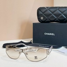 NEW   Chanel Metal frame one piece gradient brown lens women's sunglasses