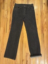 90s vintage levis 517 boot cut black jeans denim pants flare size 32x33