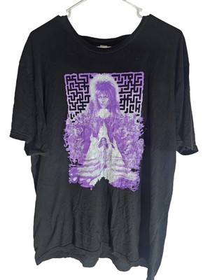Labyrinth Movie Retro T Shirt Size XL Black David Bowie EUC