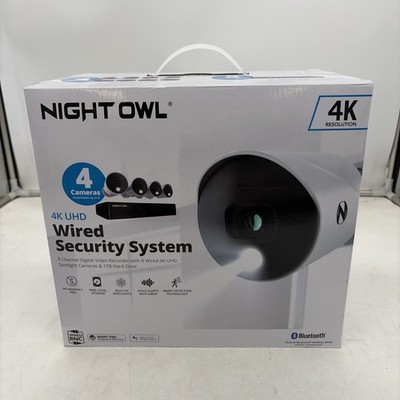 Night Owl UHD 1TB HDD 8 Channel 4K Bluetooth Camera System White WM-BTD881-4LSA