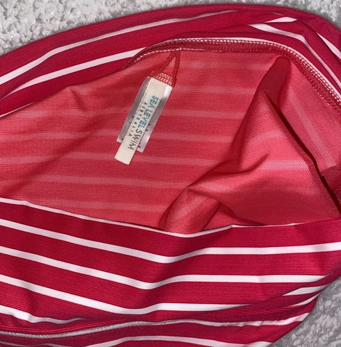 Sea Level Coral White Striped Size 8 Charmarel Roll Down Band Bikini Bottoms New - Picture 8 of 10