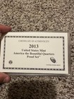 2013-S America the Beautiful Quarters Proof Set US Mint 5 Coins w/ Box & COA — photo 2