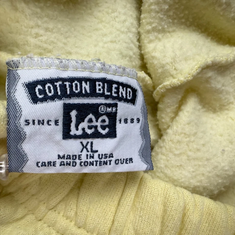 DE COLECCIÓN LEE Pantalones Cortos Sudadera Amarilla Extra Grande Hecha en EE. UU. Mezcla de Algodón Cintura Elástica Foto 4 de 4