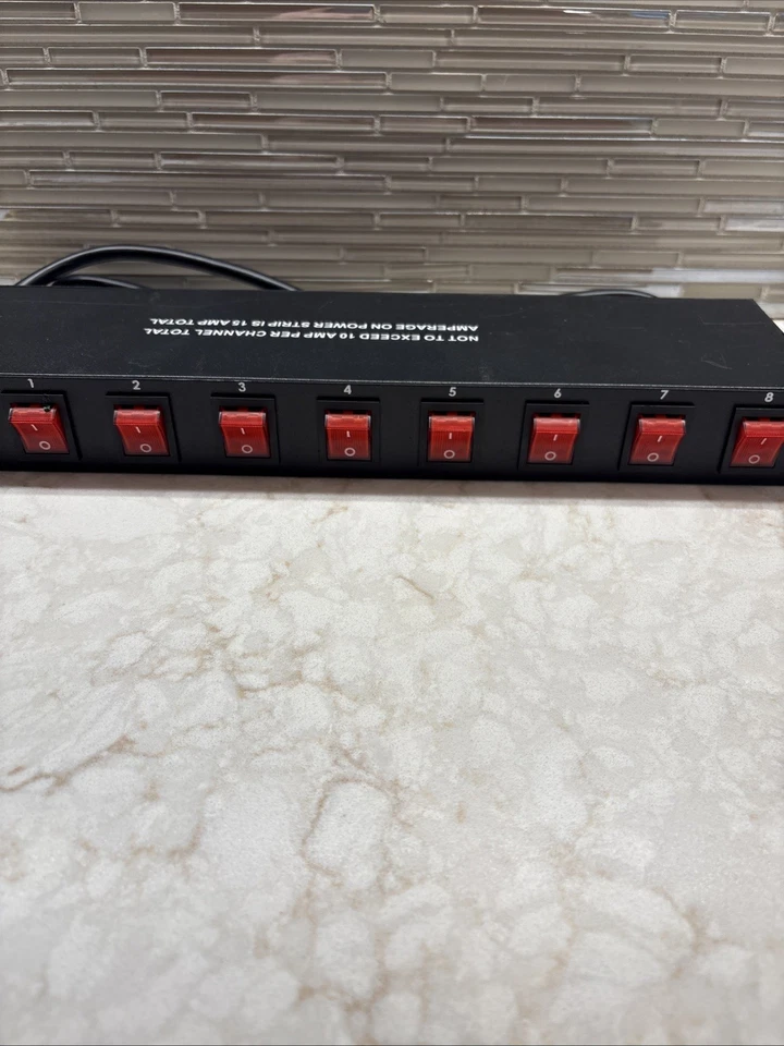 American DJ PC-100A 8-Switch Rack Mount On/Off AC Power Strip Source - Image 3 of 4