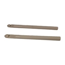 Susan Bates Luxite Crochet Hooks N/10mm  P/11.5mm White Plastic Pair