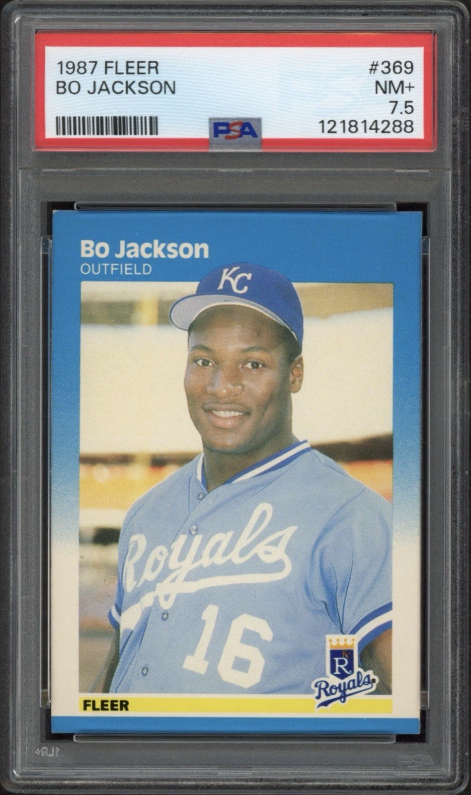 1987 Fleer Bo Jackson #369 PSA 7.5 Near Mint+ Kansas City Royals