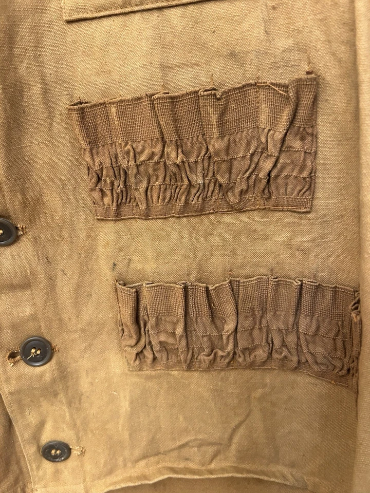 Vintage Cotton Shotgun Shell Hunting Vest Size XL Japan Mid Century - Image 2 of 4
