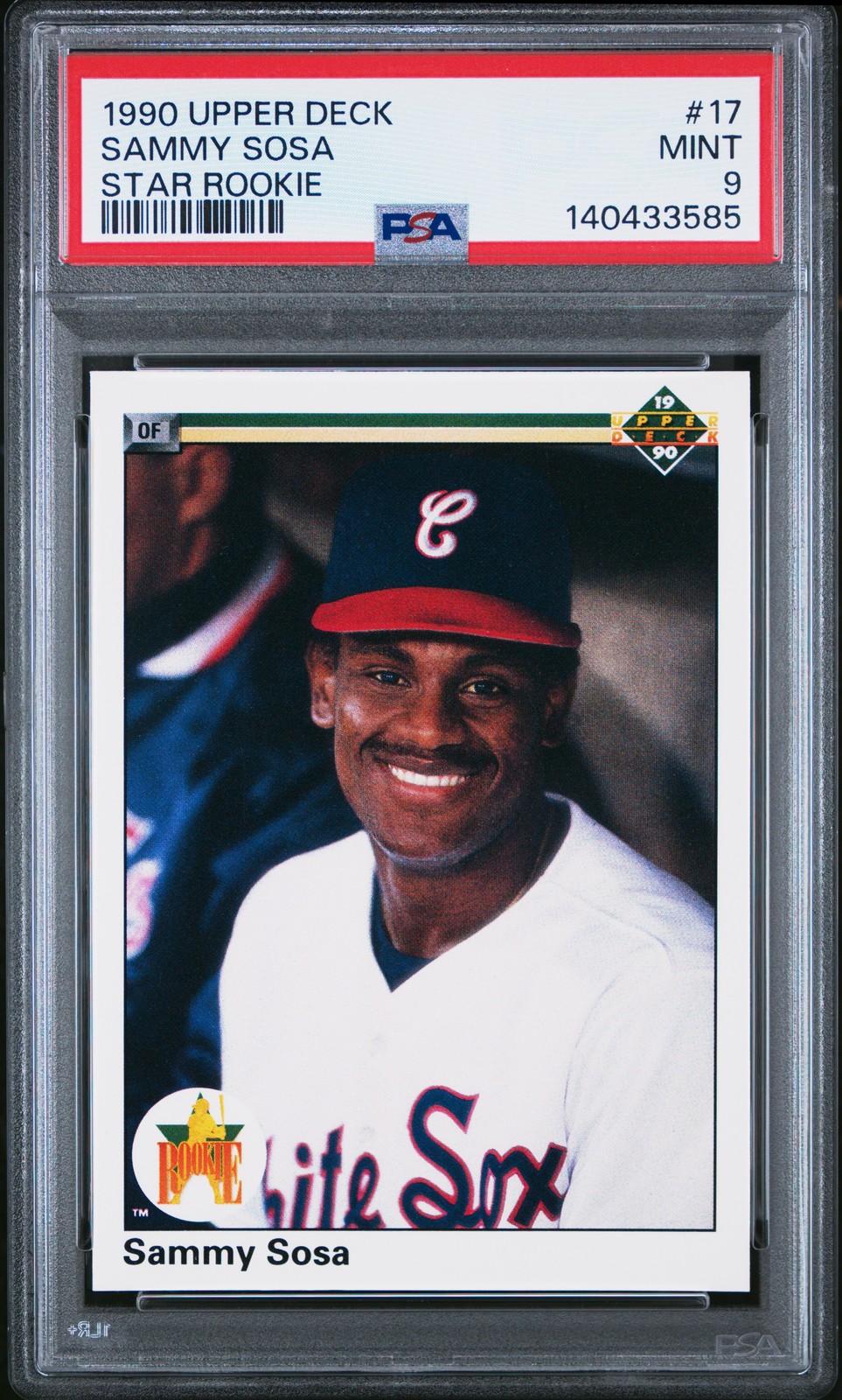 1990 UD STAR ROOKIE #17 SAMMY SOSA ROOKIE RC PSA 9