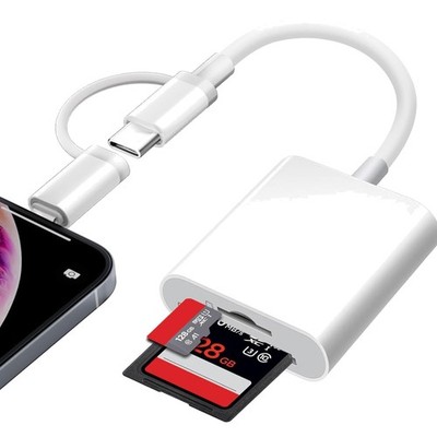 SD Kartenleser iPhone USB C SD Micro SD Kartenadapter 2 in 1 Card Reader 1 stk