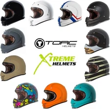 Torc Baja T3 Retro Helmet Classic Moto Removable Visor DOT ECE XS-2XL