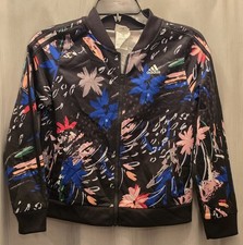 Adidas Girls Track Suit Jacket And Pants Multi-colored EUC Size L/14