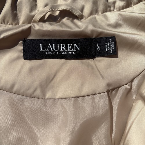Talla L - Chaleco Ralph Lauren LRL Cresta Parche Acolchado Puffer - Bronceado Abedul (NUEVO SIN ETIQUETAS) - Imagen 7 de 9