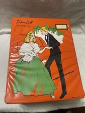 Vintage MINER IND. Orange Fashion Doll Wardrobe Case Vinyl