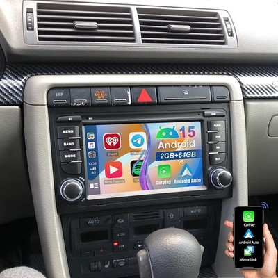 Carplay Für Audi A4 S4 RS4 B6 B7 SEAT EXEO Android 15 Autoradio GPS NAVI 2+64GB