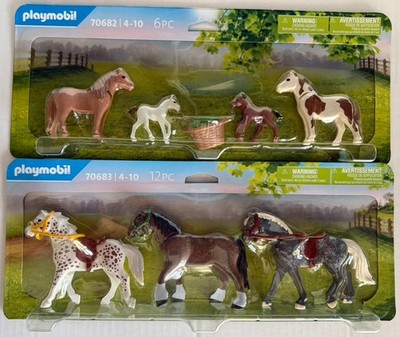 Playmobil Ponies with Foals 70682 & Pony Set 70683 New, Sealed