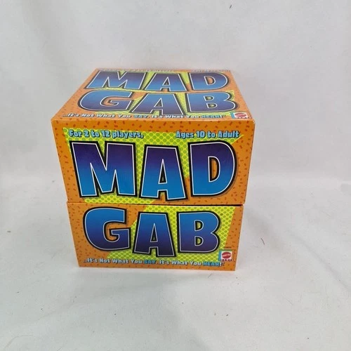 Vintage Mad Gab Game Word Game Mattel 2004 Brand New Open Box Board