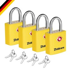4 Stück TSA-zugelassene  Gepäckschlösser Zinklegierung