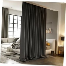 Room Divider Curtains for Ceiling Track Rodout 100"W x 84"L Pack of 1 Black