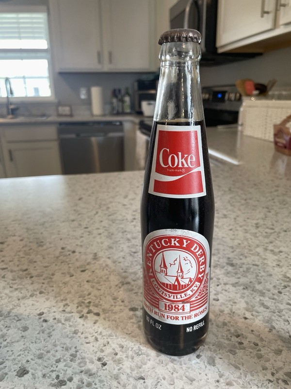 Coca-Cola Kentucky Derby 1984 Louisville KY 16 fl oz Soda Bottle