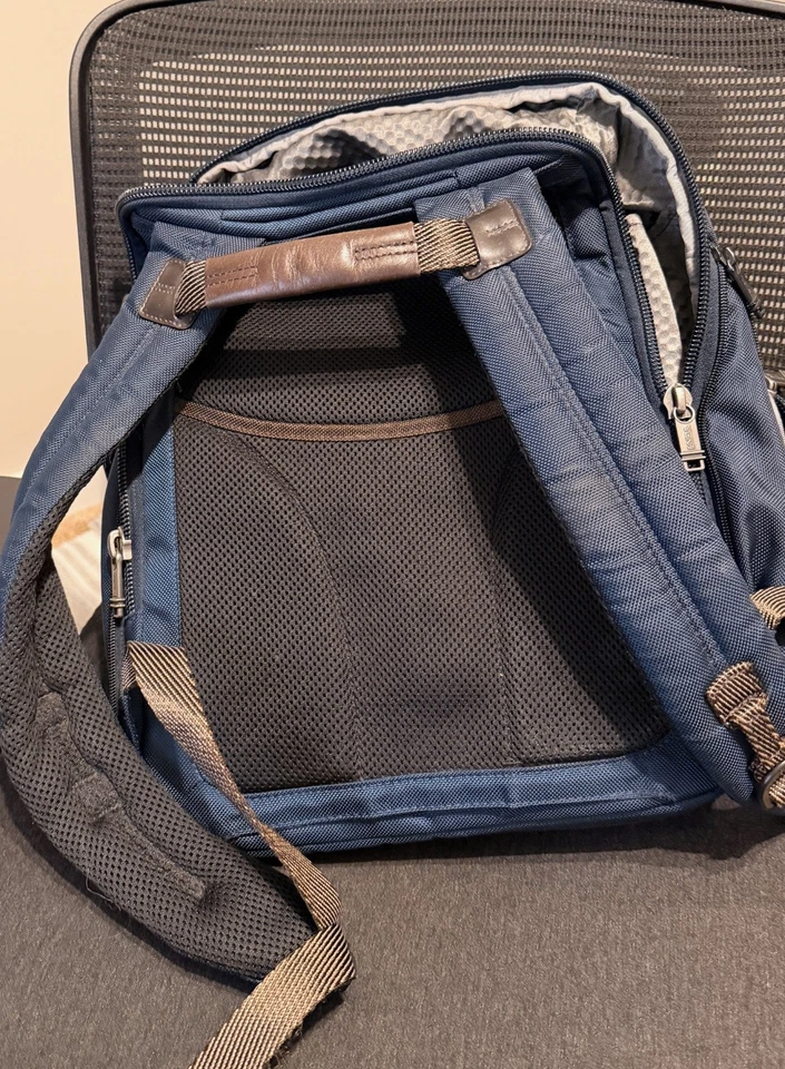 Tumi Alpha Bravo Blue Ballistic Nylon Small Laptop Travel Backpack - Image 4 of 4