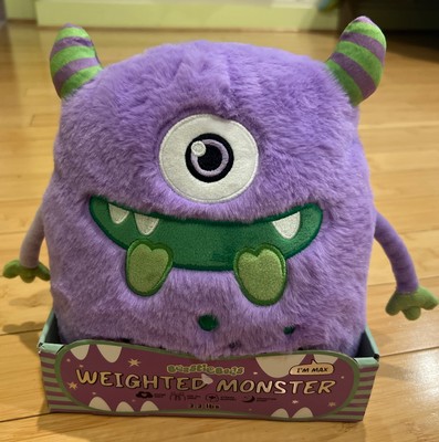 Beastie Buddies Max the Monster 10'' Weighted Plush 2.2 lbs Purple Green New