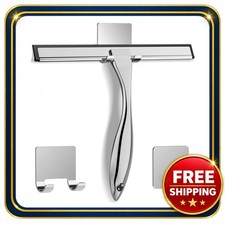 Shower Squeegee Stainless Steel 2 Pack for Glass Doors and Windows